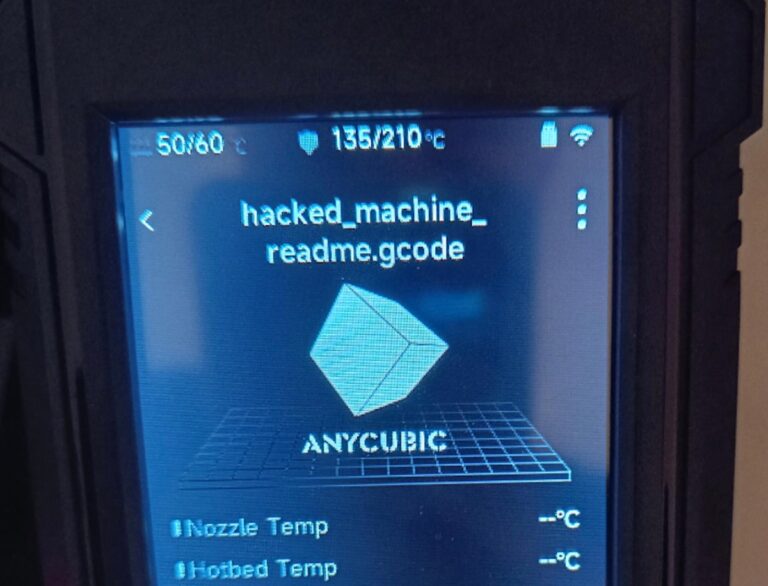 anycubic hacked machine
