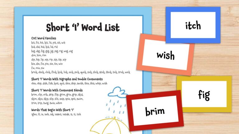 Short I Word List Feature