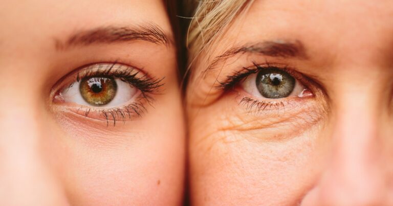 mother daughter close up