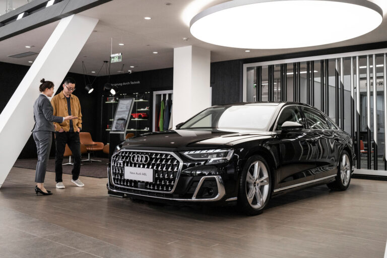 audi a8l in china showroom