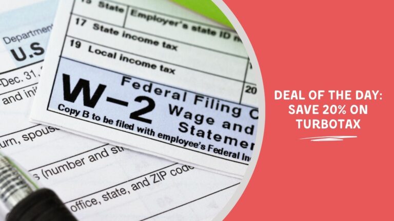 Deal of the Day Save 20 TurboTax
