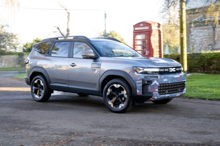 dacia bigster testing on uk roads front three quarters