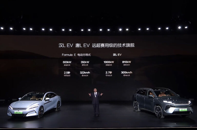 byd reveals new han and tang on stage with super e platform 2