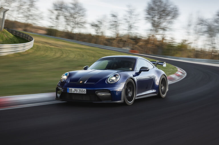 porsche 911 gt3 at nurburgring cornering front