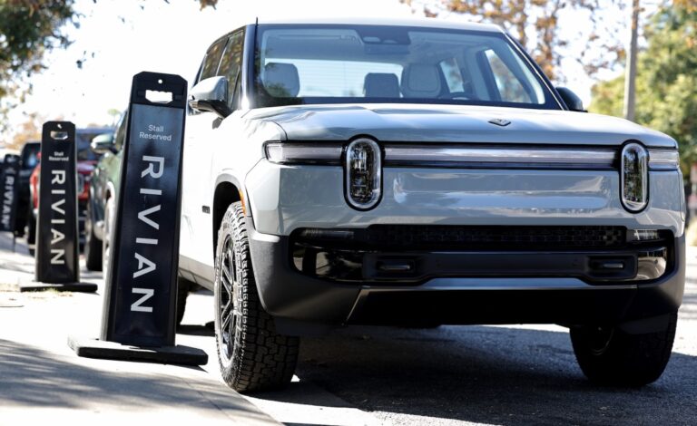 rivian ev parked