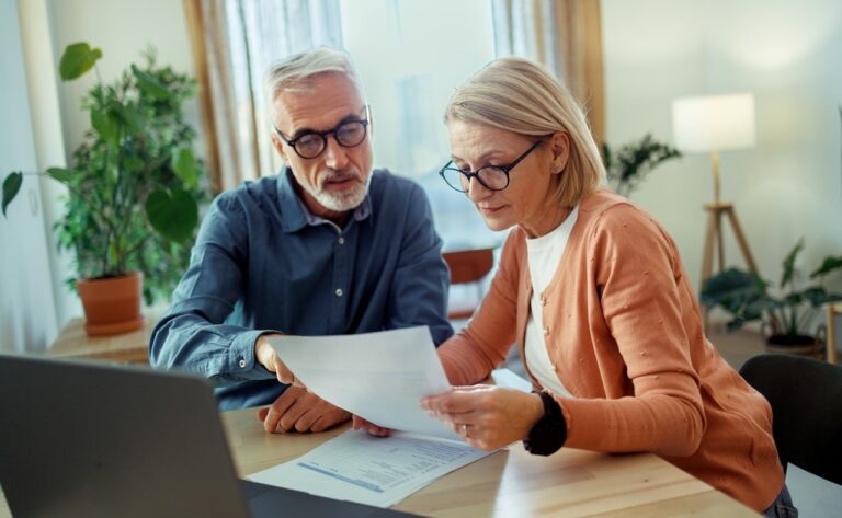 couple doing taxes